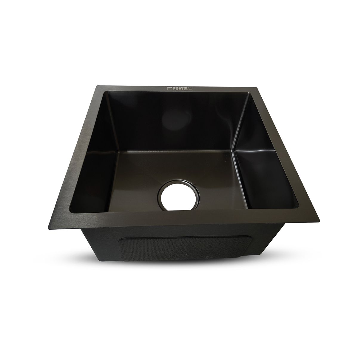 FRATELLI - Prm-4339B Lavadero Prime De Acero Inox Black CDesague Y Canastilla 43X39X23Cm - Fratelli