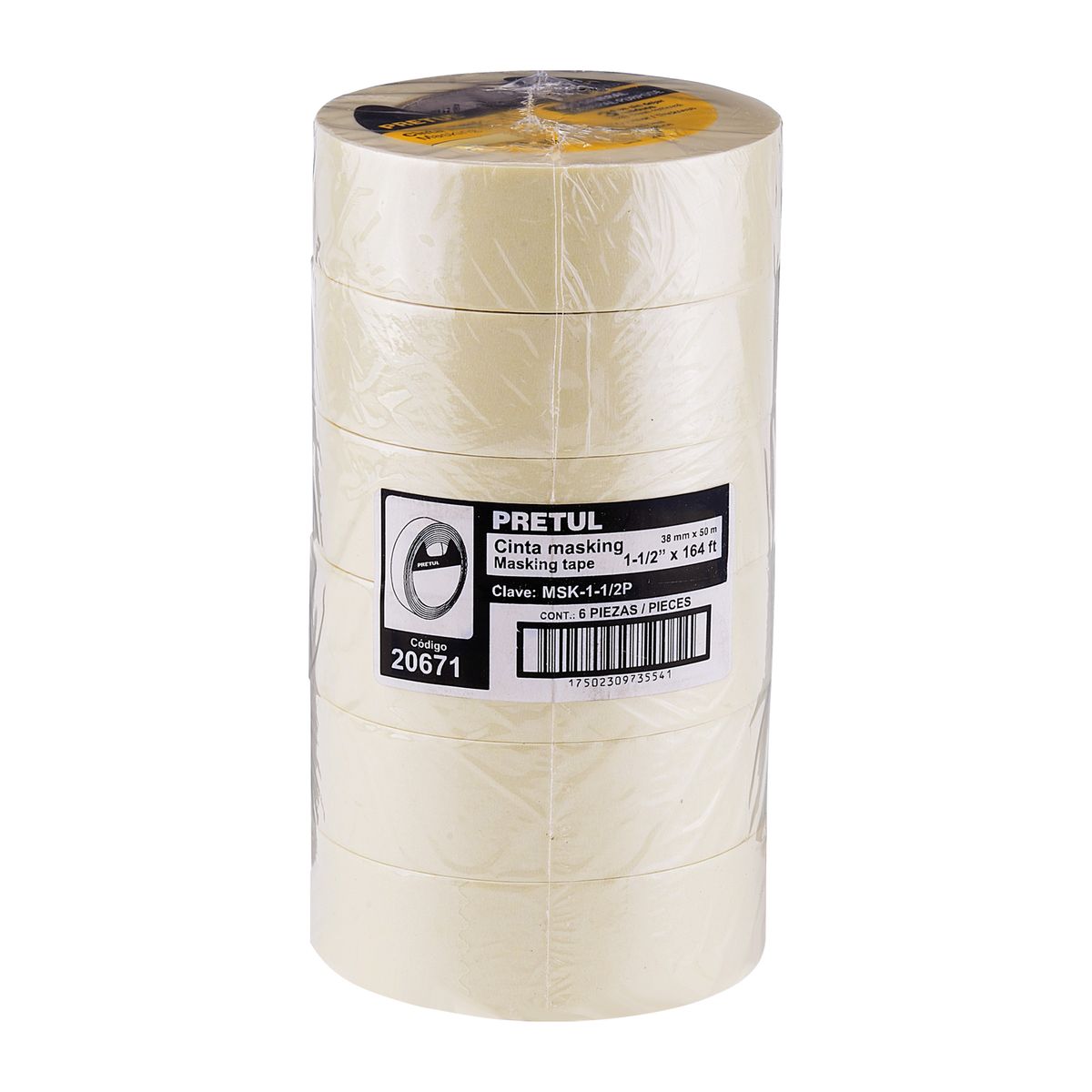 PRETUL - Cinta masking tape de 1-12 x 50 m Pretul - 20671
