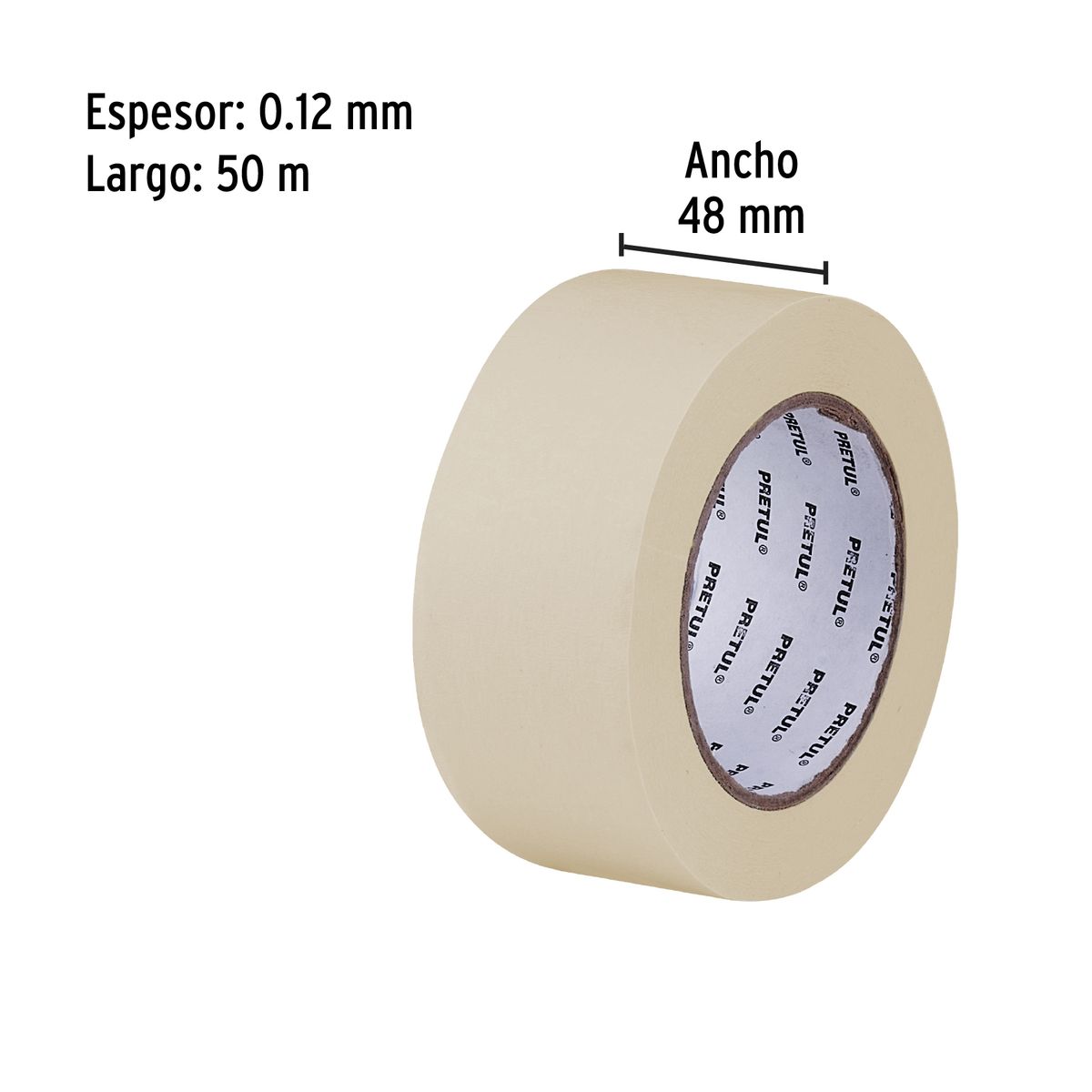 PRETUL - Cinta masking tape de 2 x 50 m Pretul - 20672