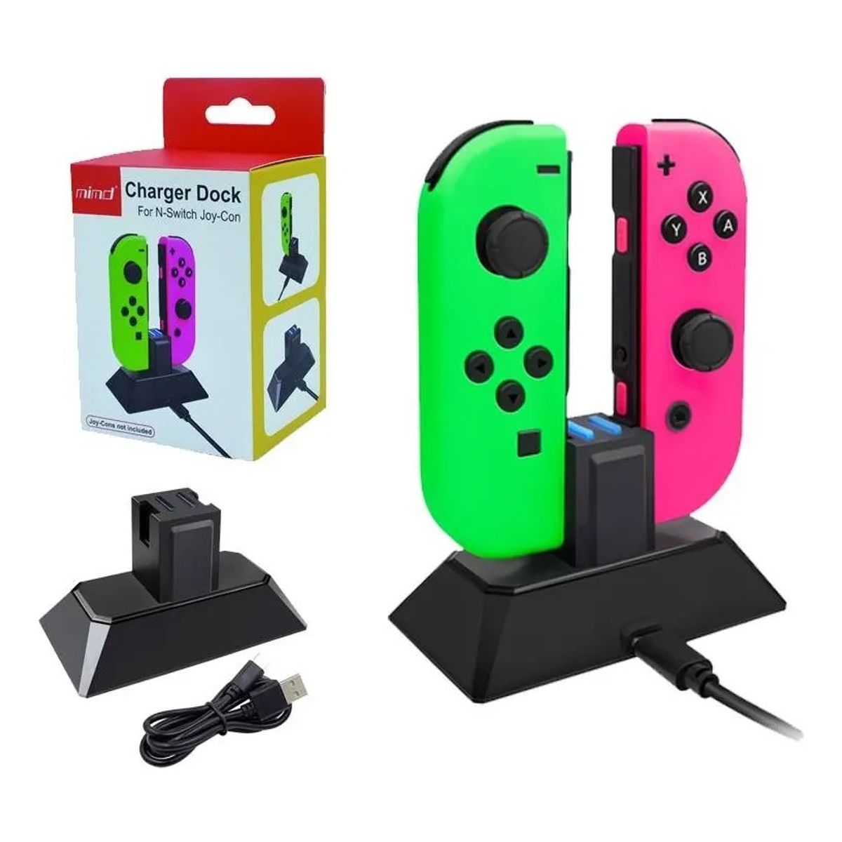 MIMD - Cargador Para Mandos De Nintendo Switch Oled Cargador Joycon