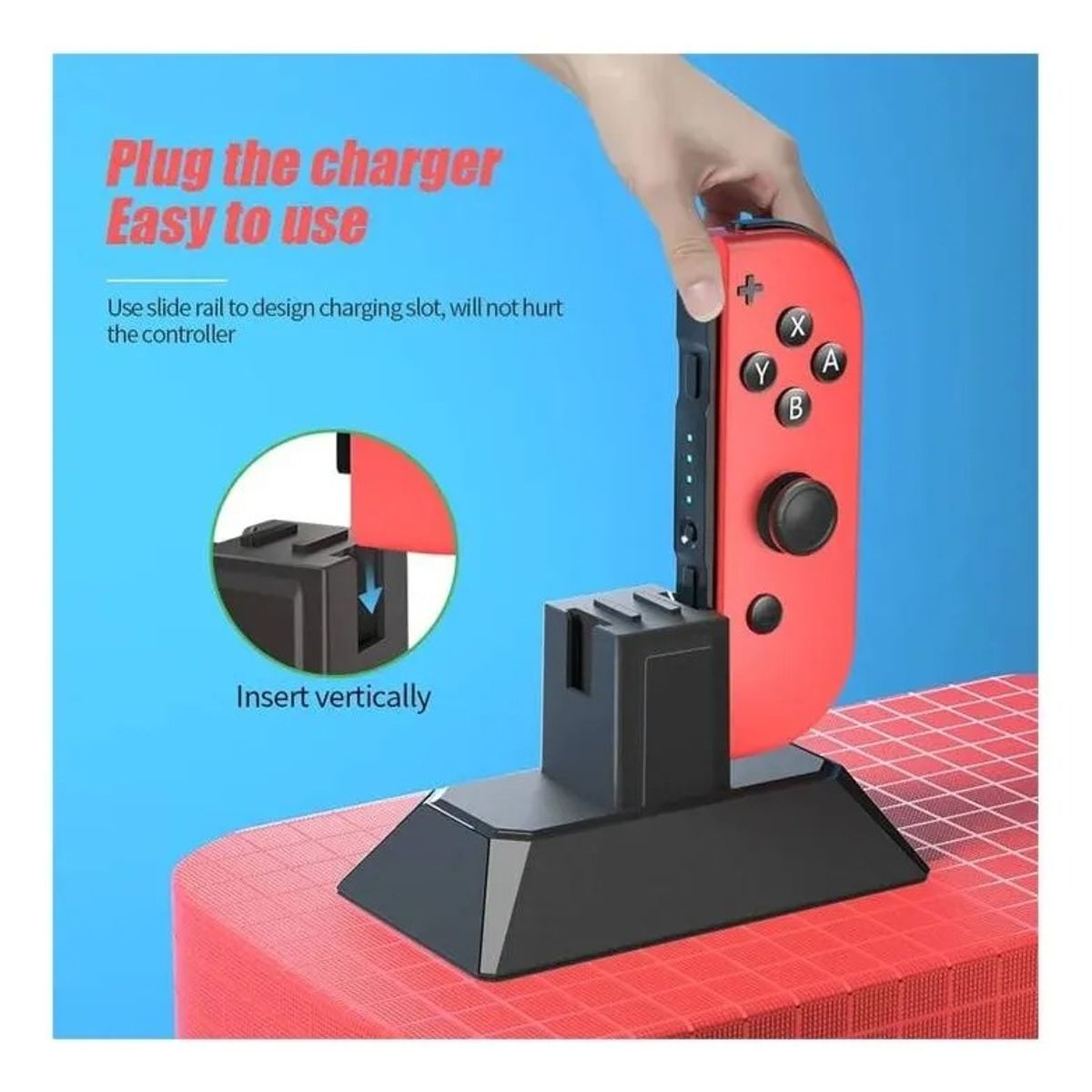 MIMD - Cargador Para Mandos De Nintendo Switch Oled Cargador Joycon
