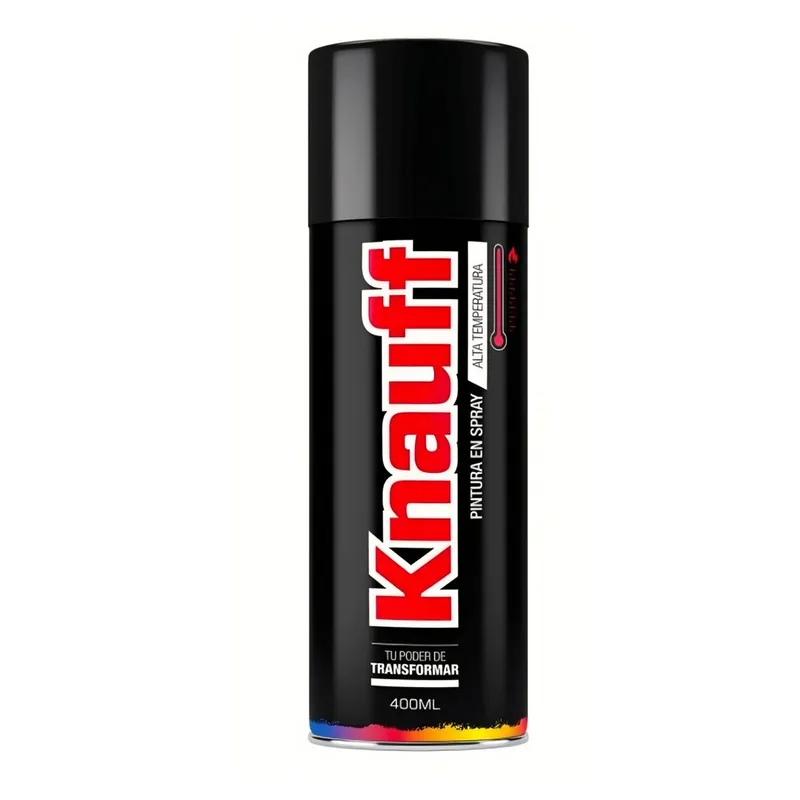 KNAUF - Pintura Spray Alta Temperatura Negro Mate 400ML KNAUFF