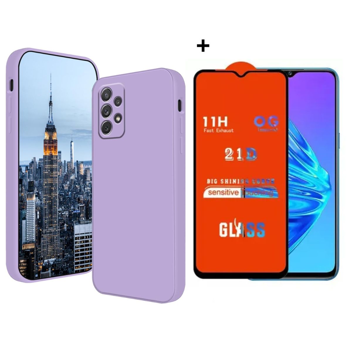 GENERICO - SILICONA PARA SAMSUNG A23 COLOR LILA  + MICA