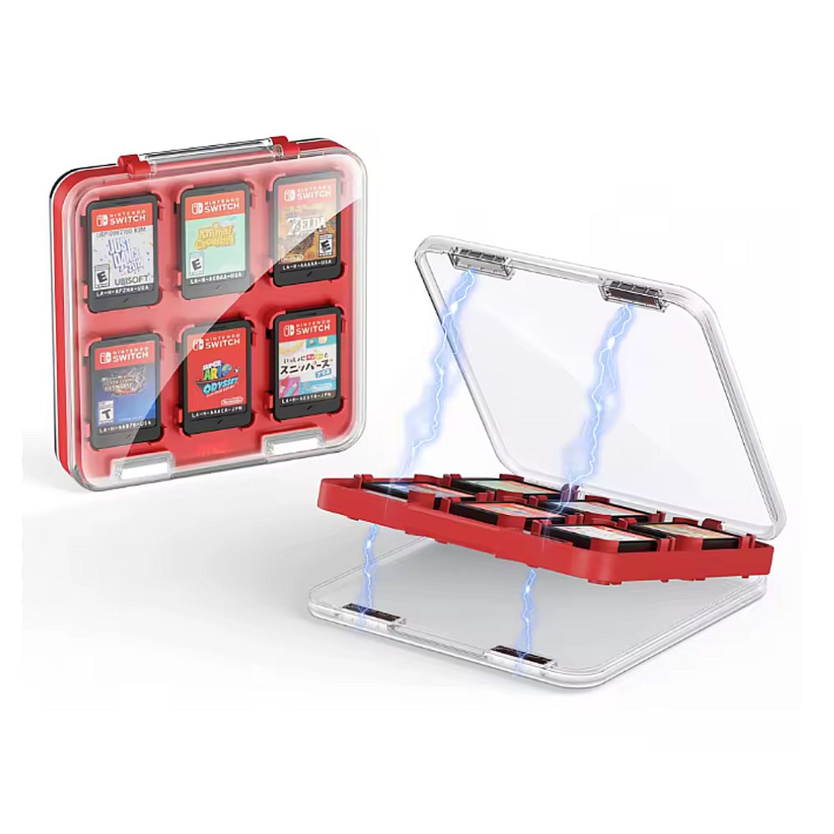 GENERICO - Estuche Case Magnetico Portajuegos Para Nintendo Switch 1 2