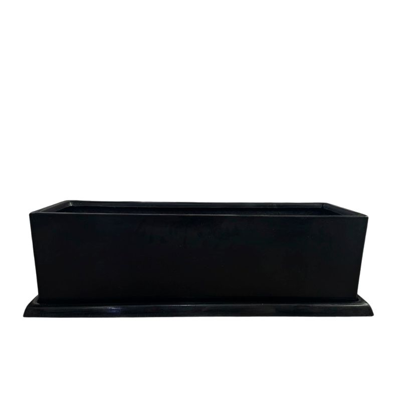 GENERICO - JARDINERA RECTANGULAR NEGRO 100X30X30CM
