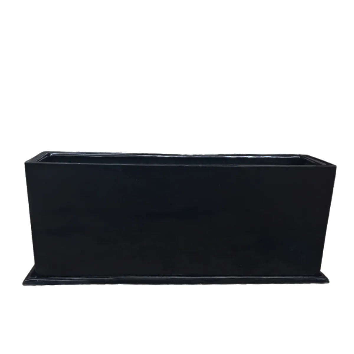 GENERICO - JARDINERA RECTANGULAR NEGRO 100X40X30CM