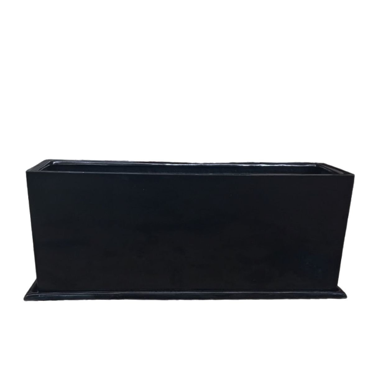 GENERICO - JARDINERA RECTANGULAR NEGRO 100X40X30CM