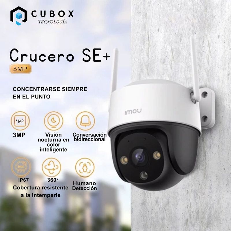 IMOU - IMOU - CÁMARA SEGURIDAD WI-FI CRUISER SE+ 3MP 360° NOCHE COLOR EXTERIOR