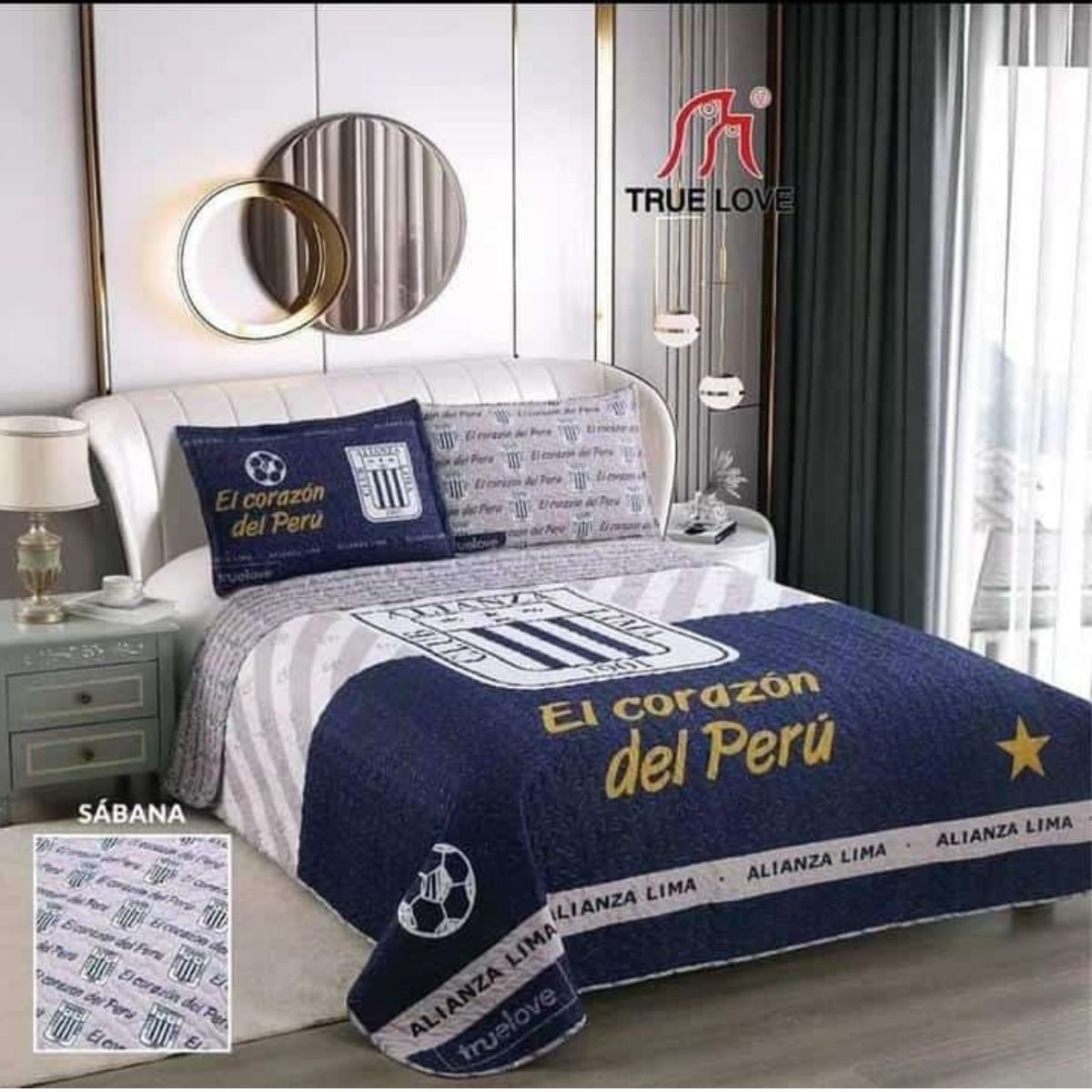 TRUELOVE - CUBRECAMA DEPORTIVO CON CARNERO