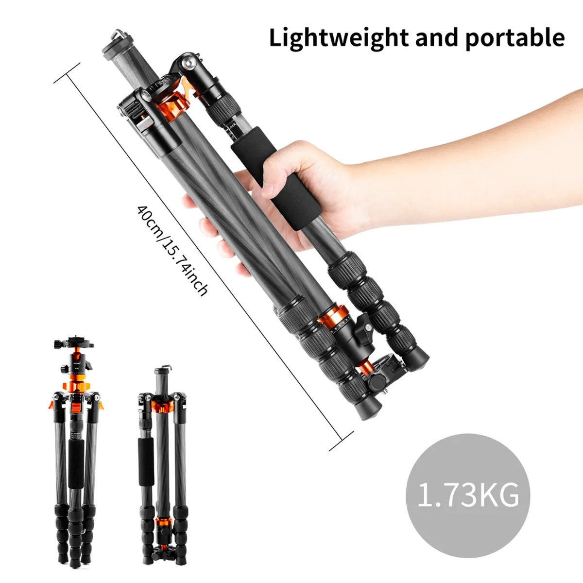 K&F CONCEPT - Tripode K&F Concept KF09094 - SA225C1 Fibra de Carbono