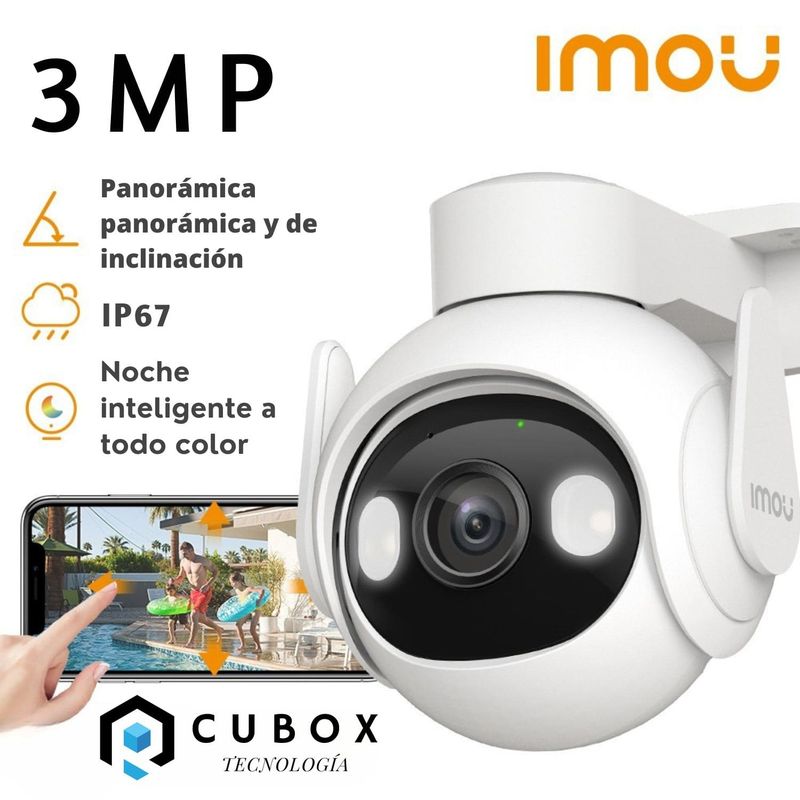 IMOU - IMOU - Cámara IP Cruiser 2 3MP 2K WiFi 6 IP66 - Blanco