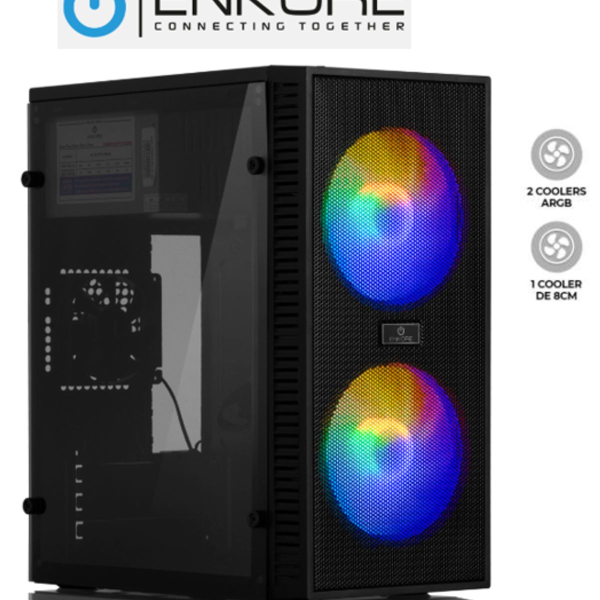 ENKORE - Case Gamer KINGDOM ENC 3003R 230W 2FAN 12CM ARGB ENKORE