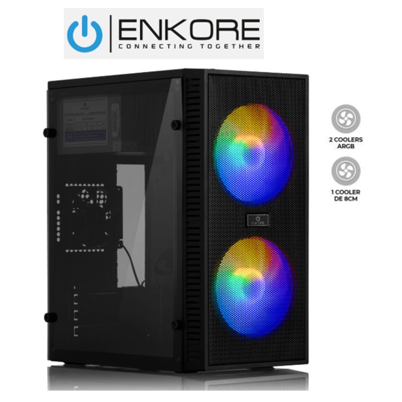 ENKORE - Case Gamer KINGDOM ENC 3003R 230W 2FAN 12CM ARGB ENKORE