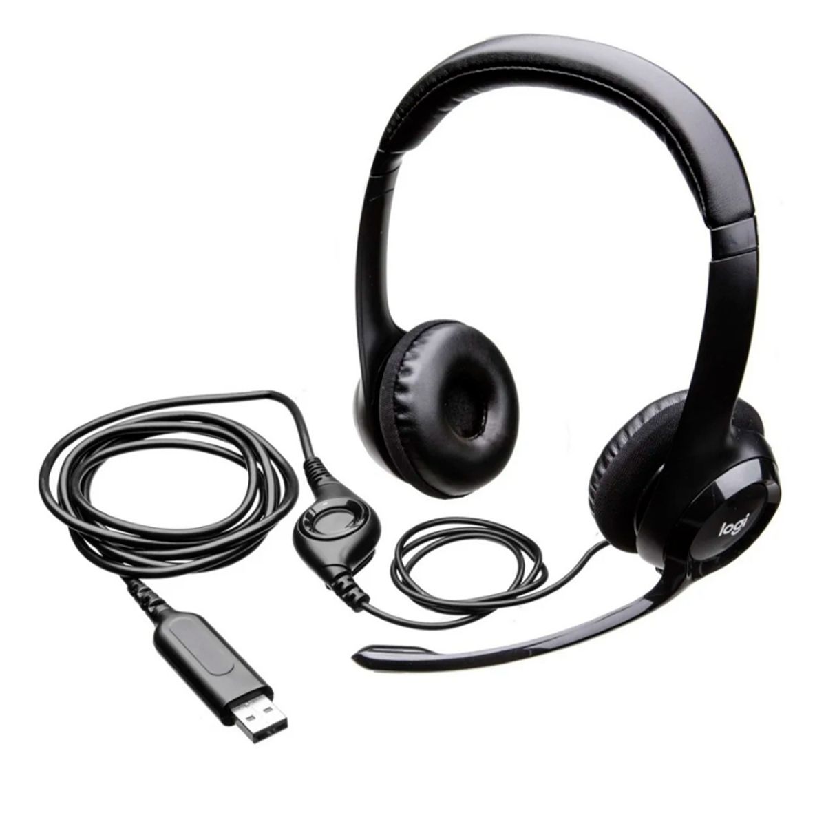 LOGITECH - AURICULARES ESTEREO ON-EAR CON MICROFONO LOGITECH H390 INTERFAZ USB-A COLOR NEGRO
