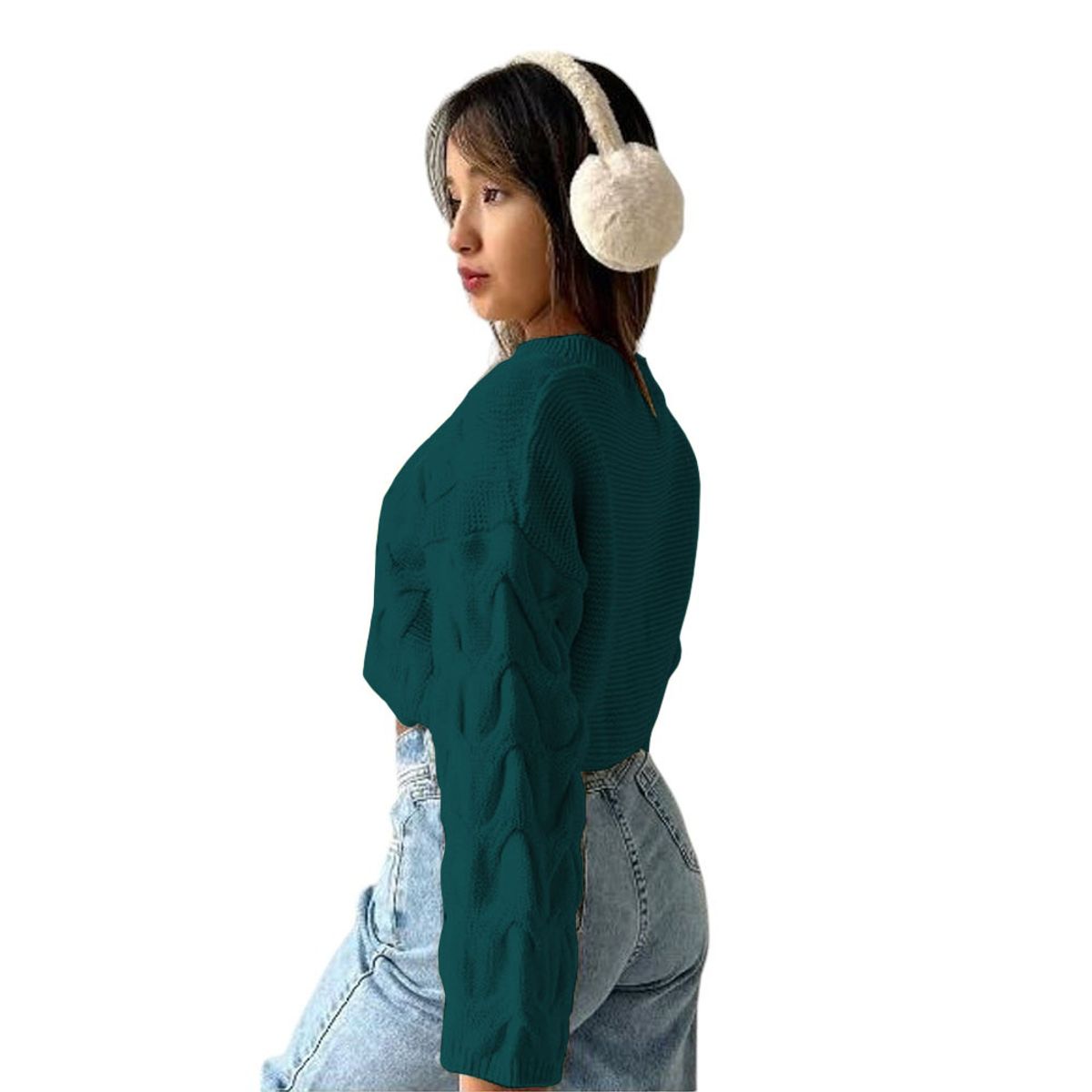 GENERICO - Chompa Mujer Hilo Clasico 359G-23 Color Verde