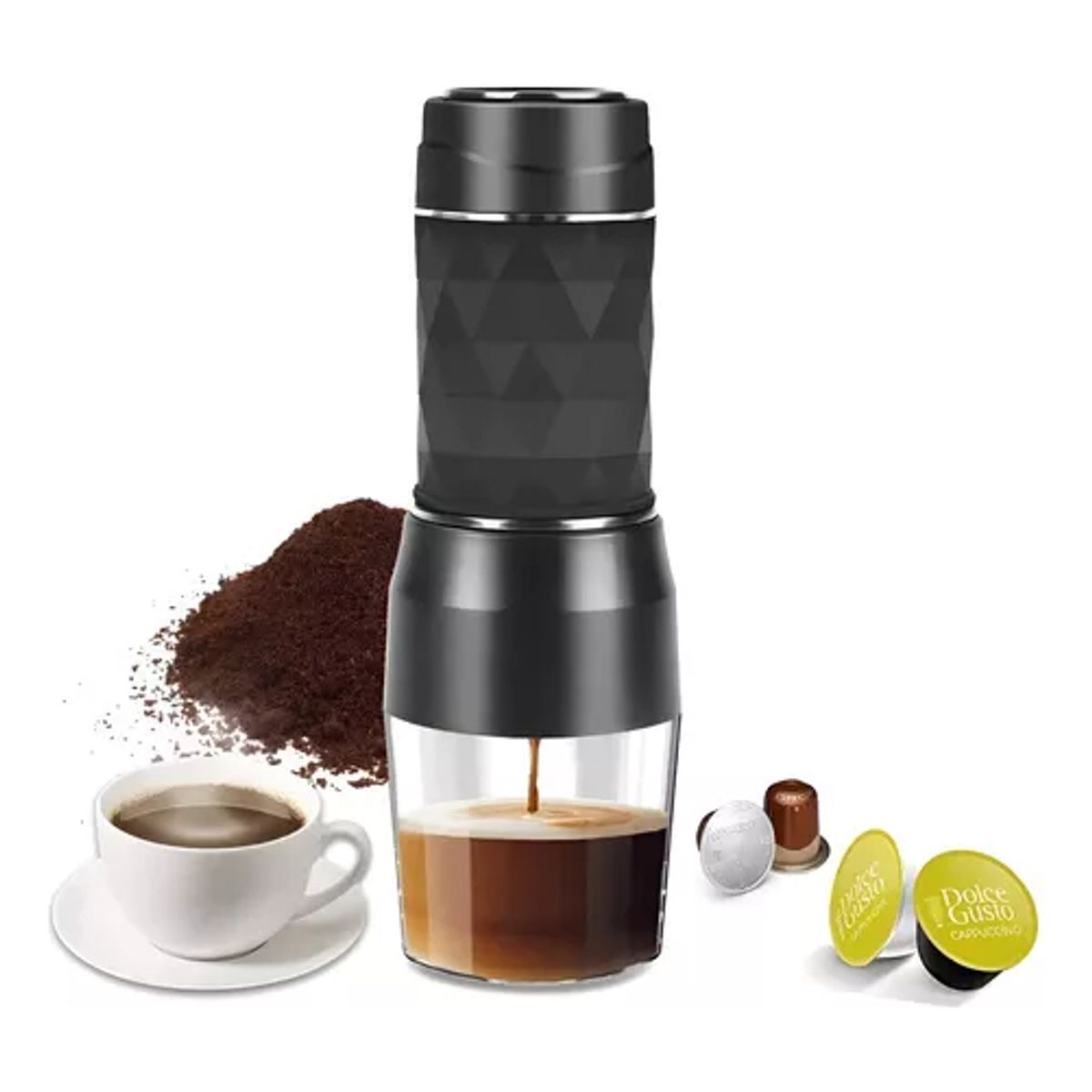 U BUY - Cafetera Manual Portátil Mini Espresso Handheld Tres