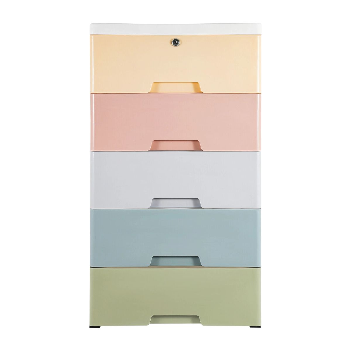 ANYHOGAR - Cajones De 5 Pisos Cocina Baño Closet Con Ruedas Y Llave