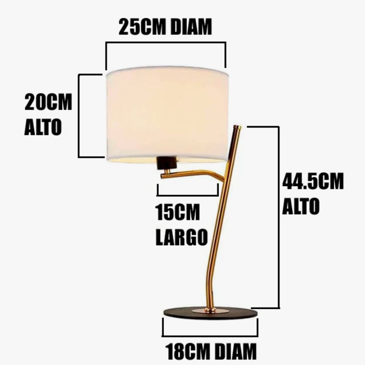 GENERICO - Lámpara de Mesa Gold Led