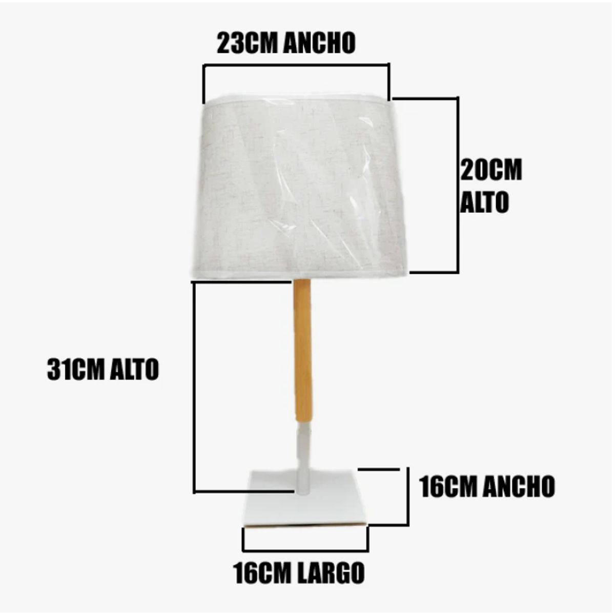 GENERICO - Lámpara de Mesa Wood Led