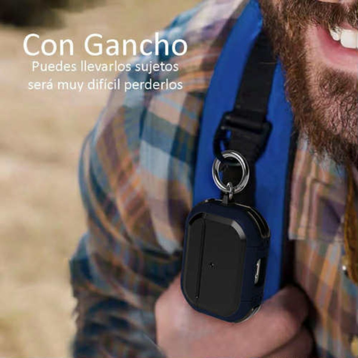GENERICO - Case Airpods 3 Con Llavero Negro