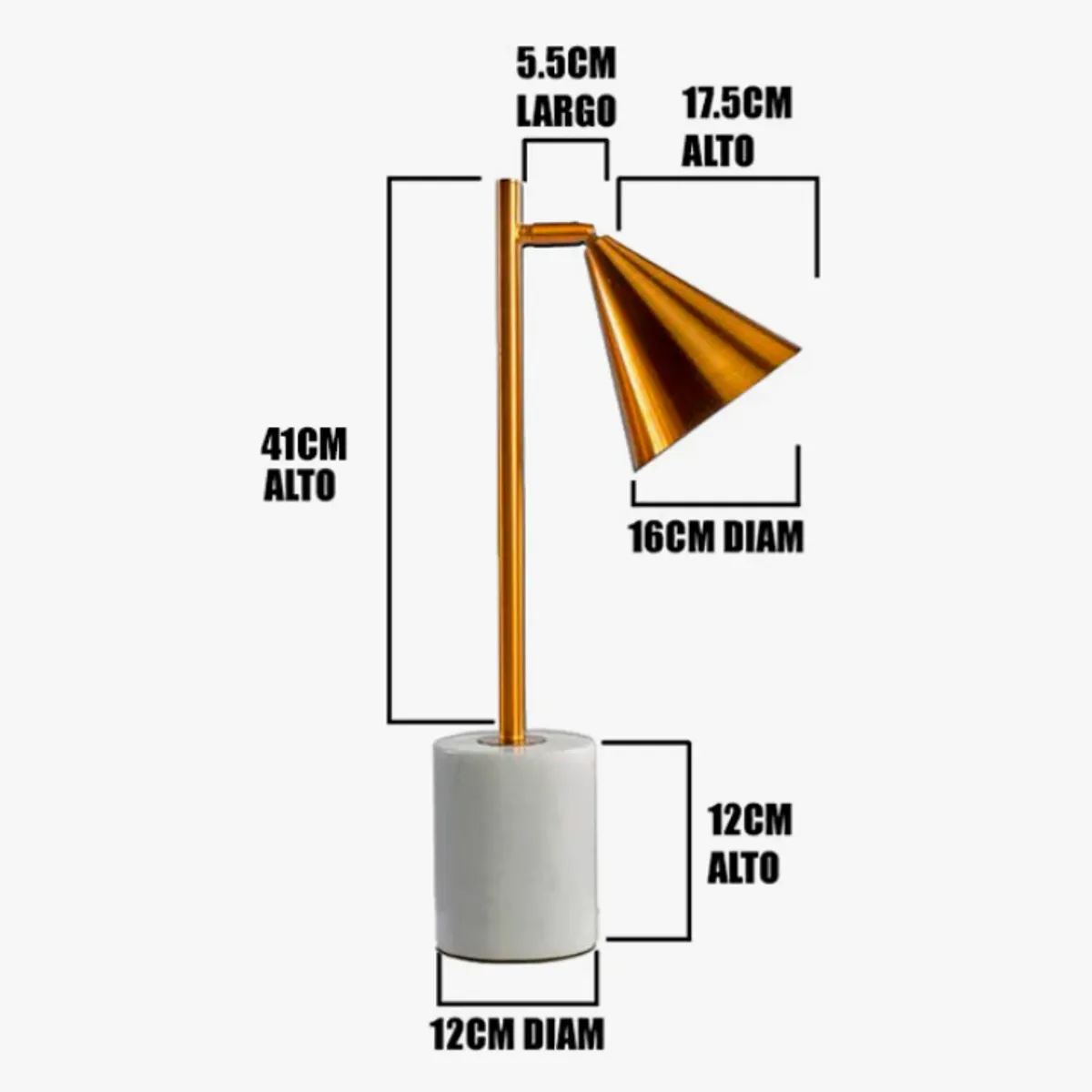 GENERICO - Lámpara de Mesa Gold Led