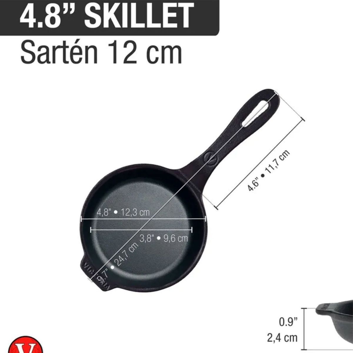 VICTORIA - SARTÉN MINI PRECURADA DE 12 CM - 55145765