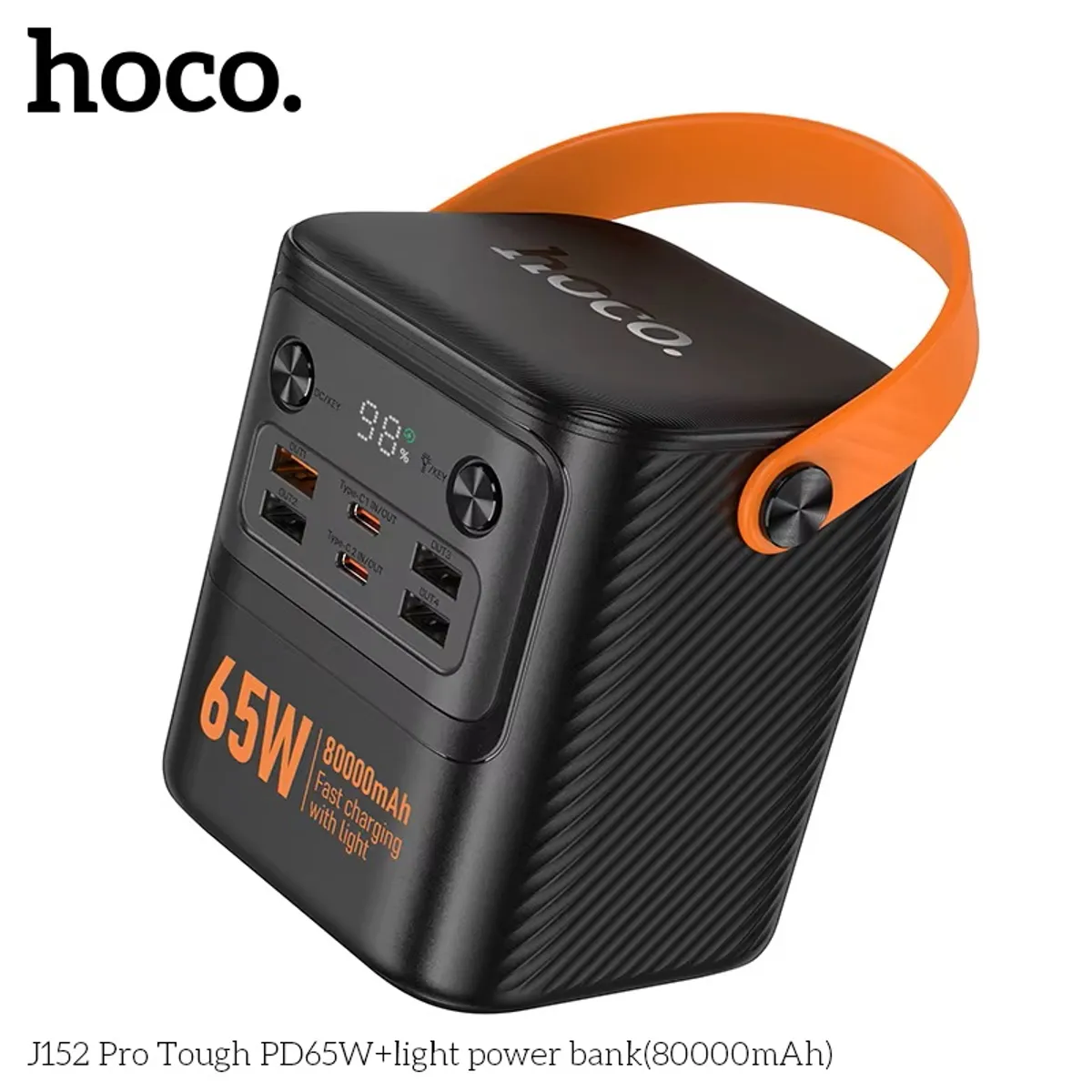 HOCO - Bateria Portatil 80000mha 65W Carga Rapida Hoco Premiun J152 Pro