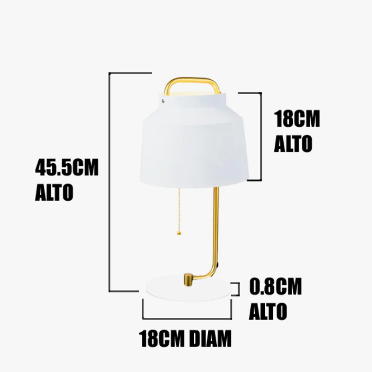 GENERICO - Lámpara de Mesa Gold Led