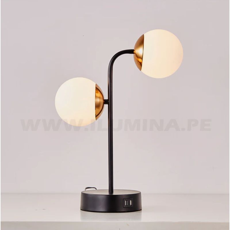 GENERICO - Lámpara de Mesa Black Led