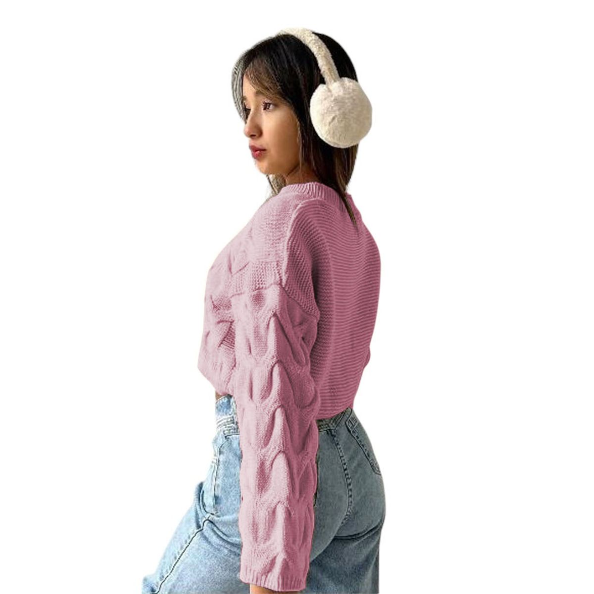 GENERICO - Chompa Mujer Hilo Clasico 359G-23 Color Rosa