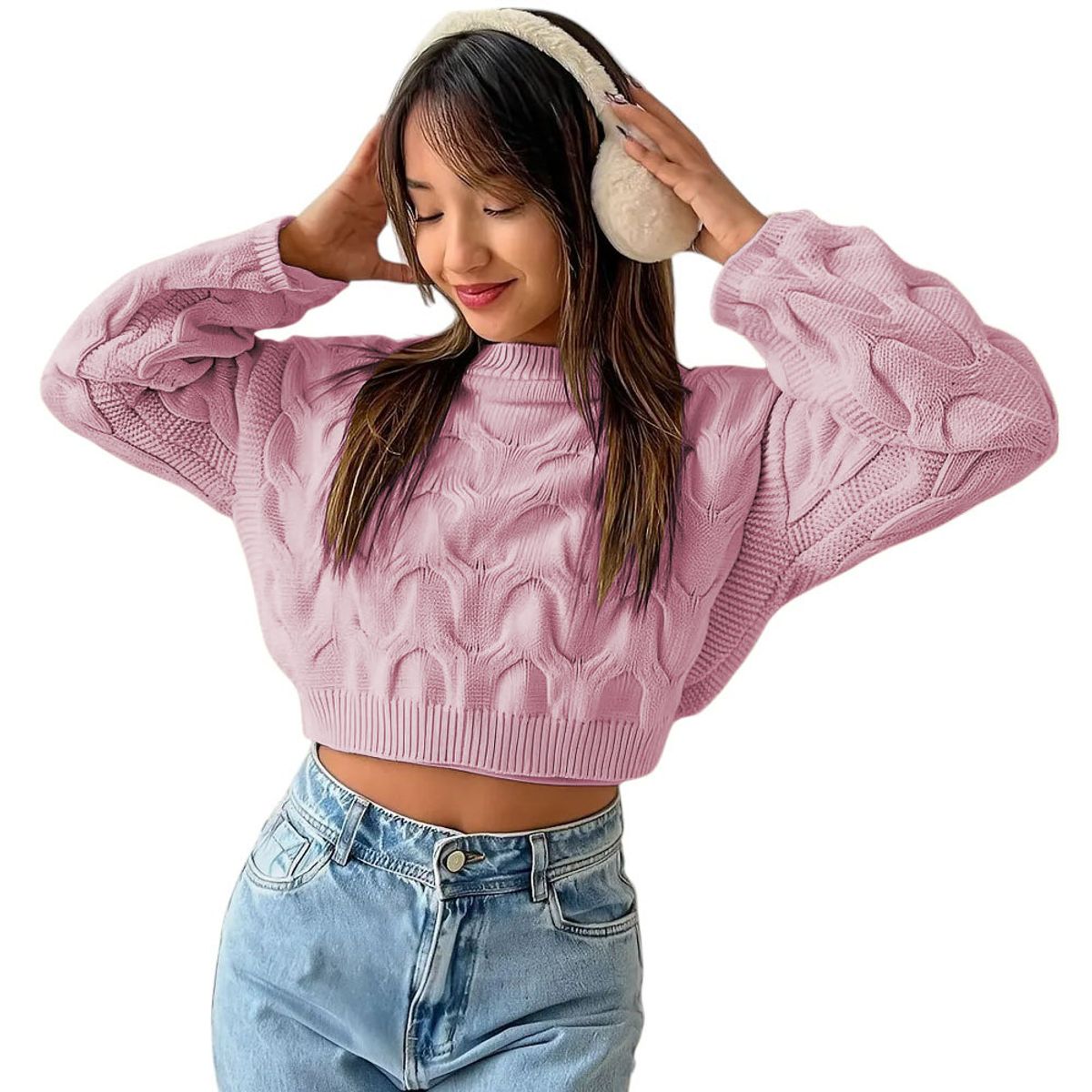 GENERICO - Chompa Mujer Hilo Clasico 359G-23 Color Rosa