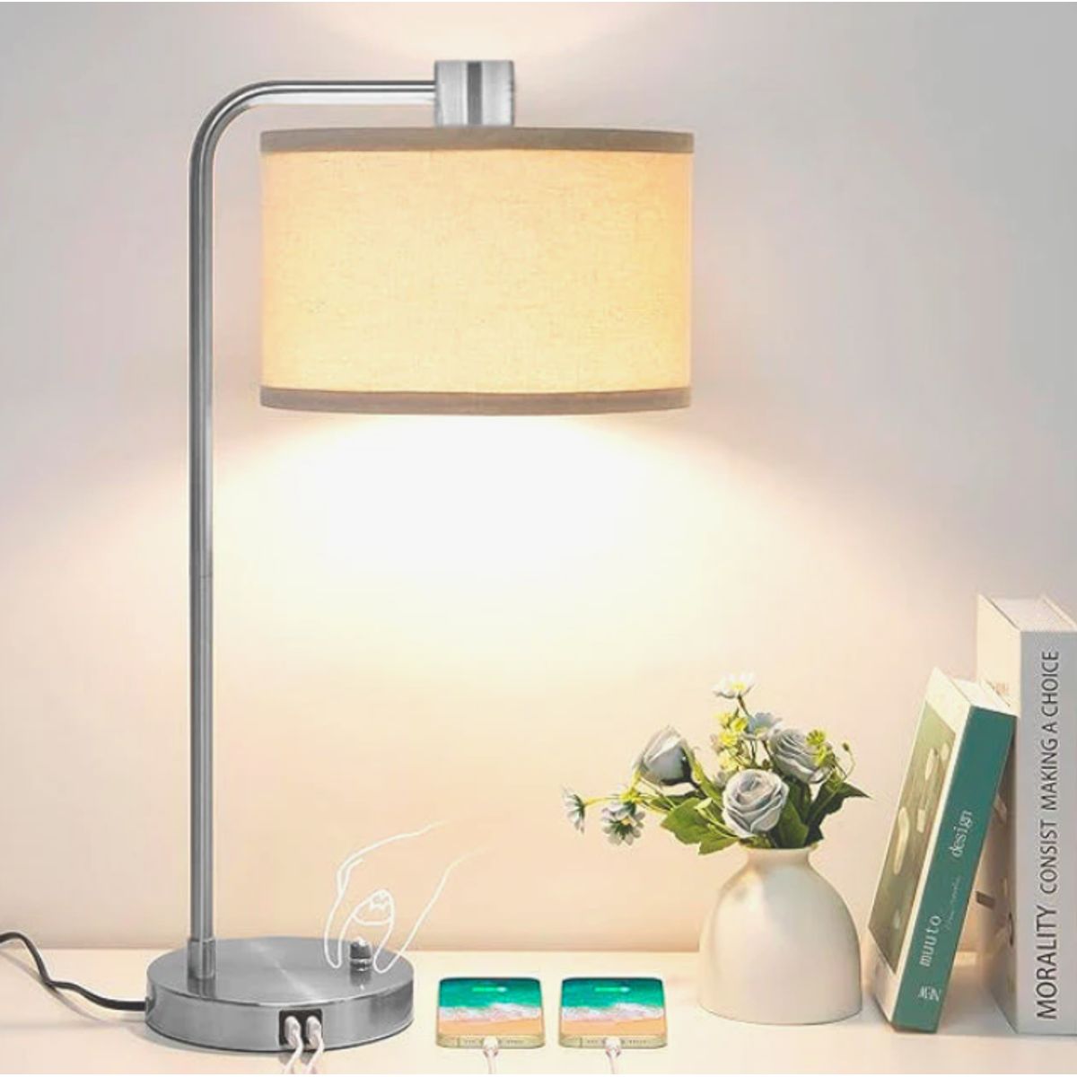 GENERICO - Lámpara de Mesa Silver Led