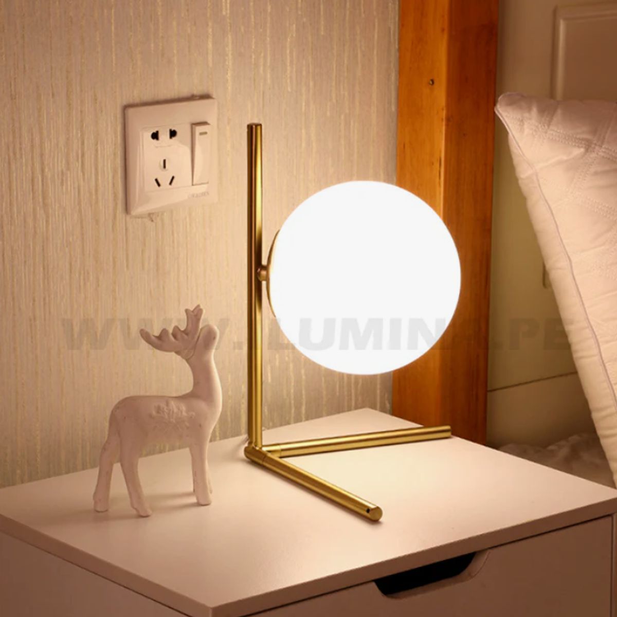 GENERICO - Lámpara de Mesa Gold Led