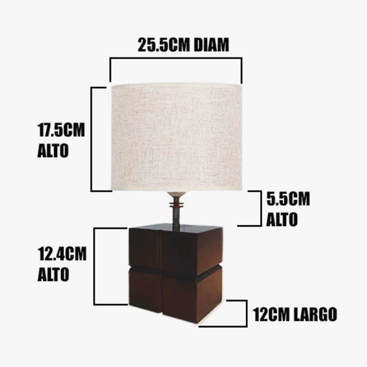 GENERICO - Lámpara de Mesa Wood Led