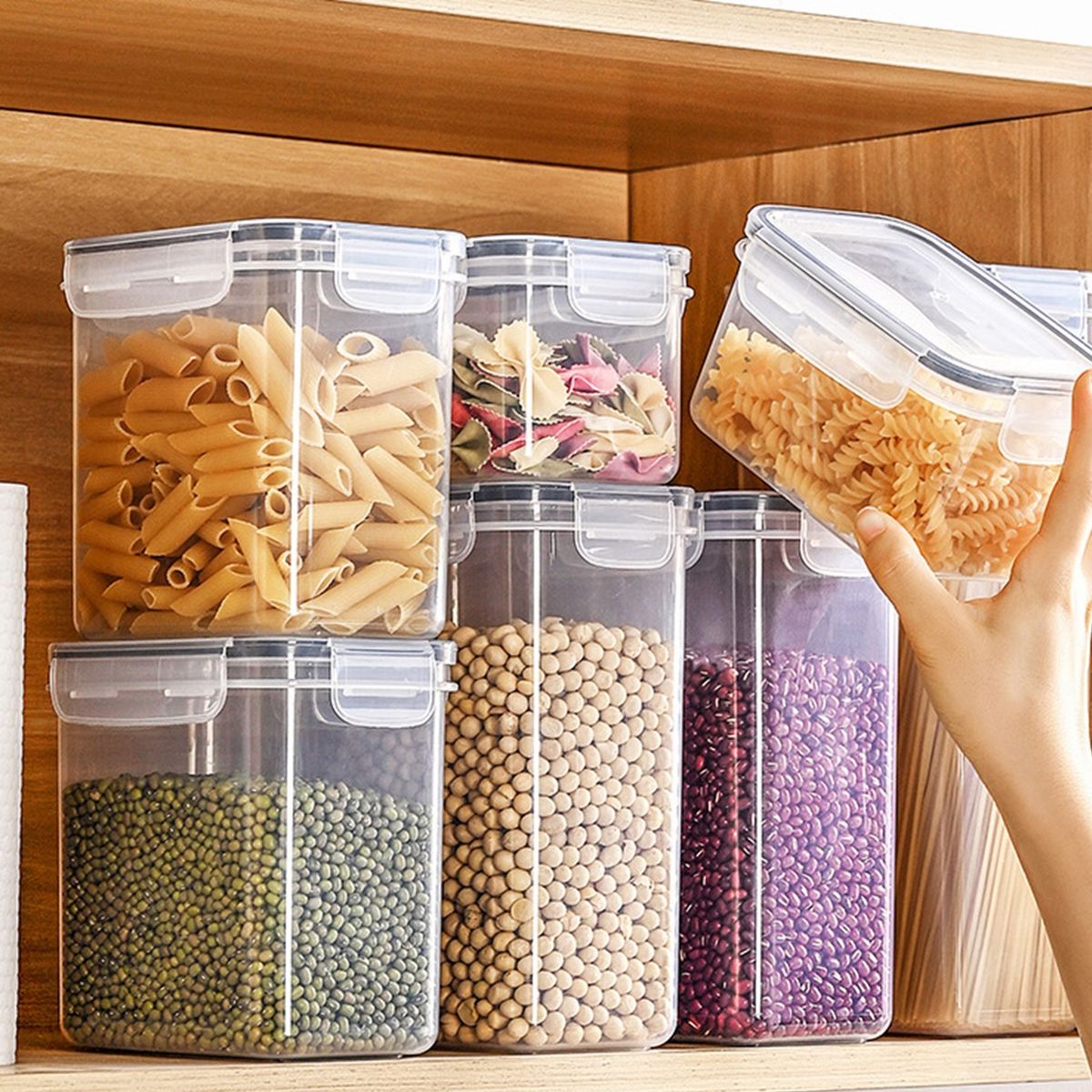 GENERICO - Set de 7 Contenedores ConTapa Hermética para Almacenar Alimentos