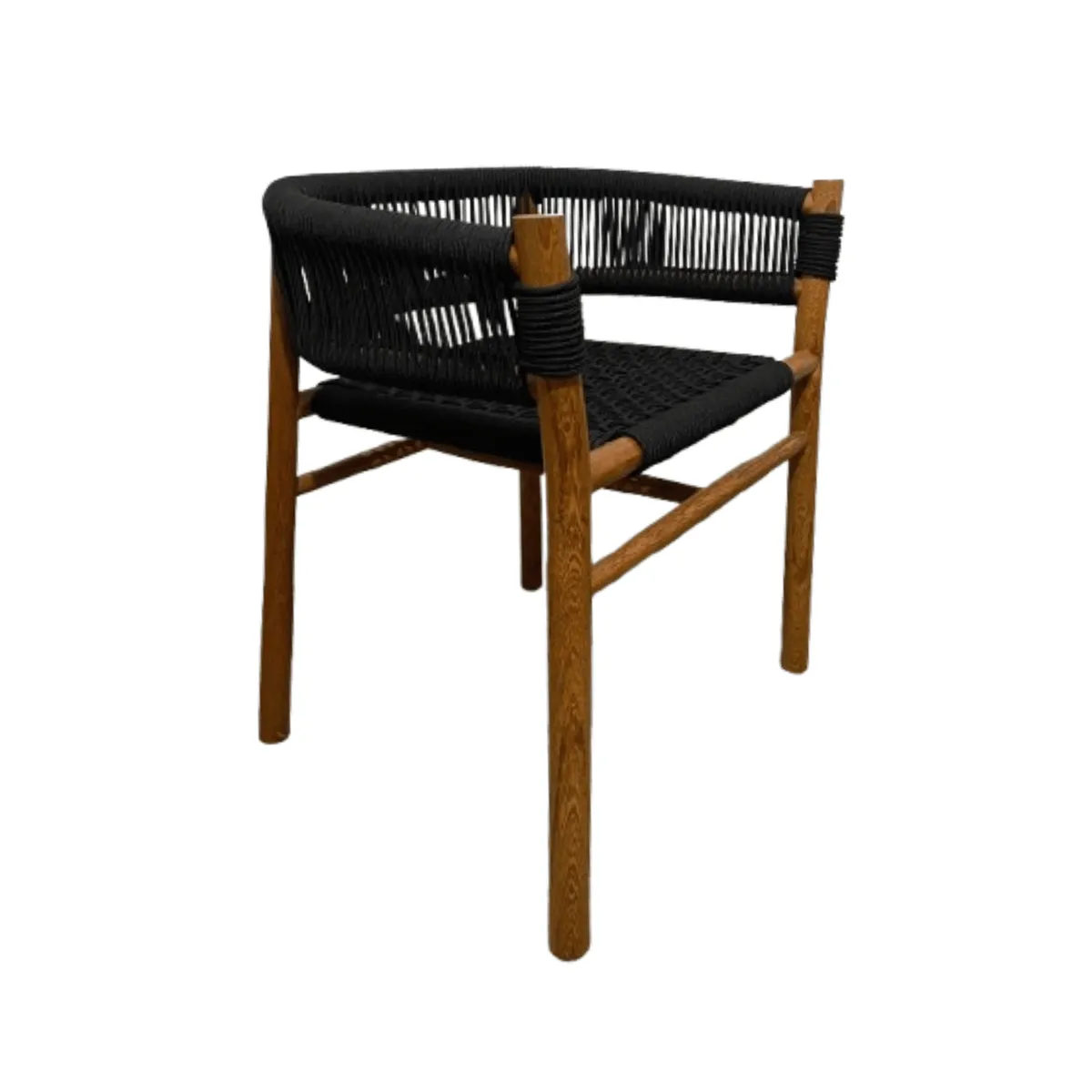 GENERICO - Silla Kim - Madera Huayruro Color Negro Tejido