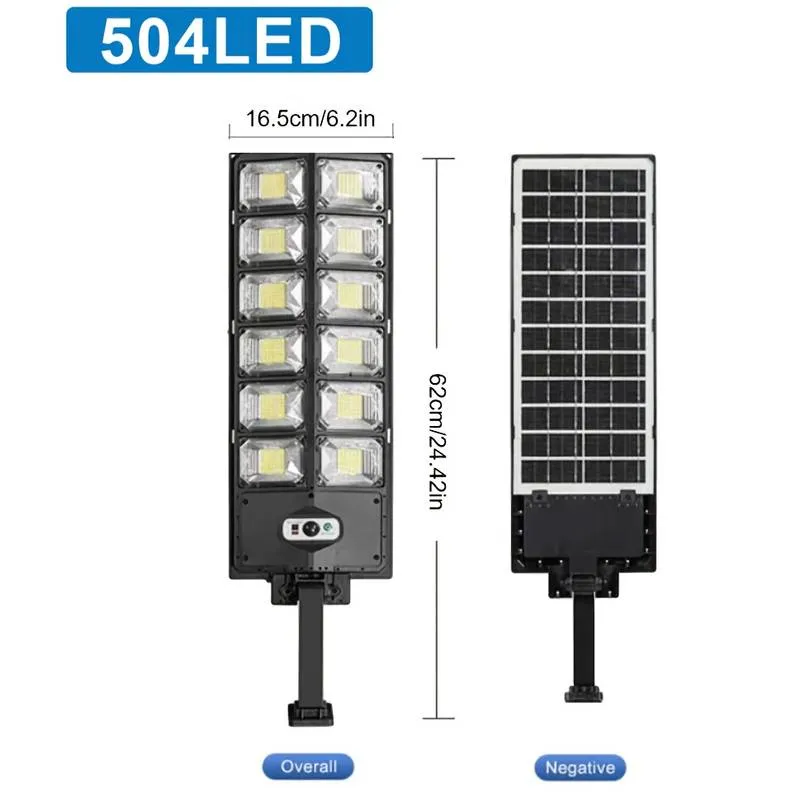 QUICK - 1 paquete de luces solares LED 504 superbrillantes para iluminación de jardín