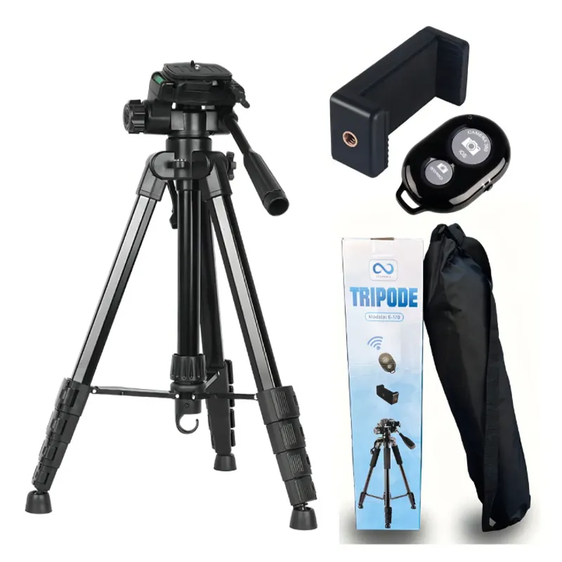 U BUY - Trípode Celular Cámara  Portátil Aluminio Negro