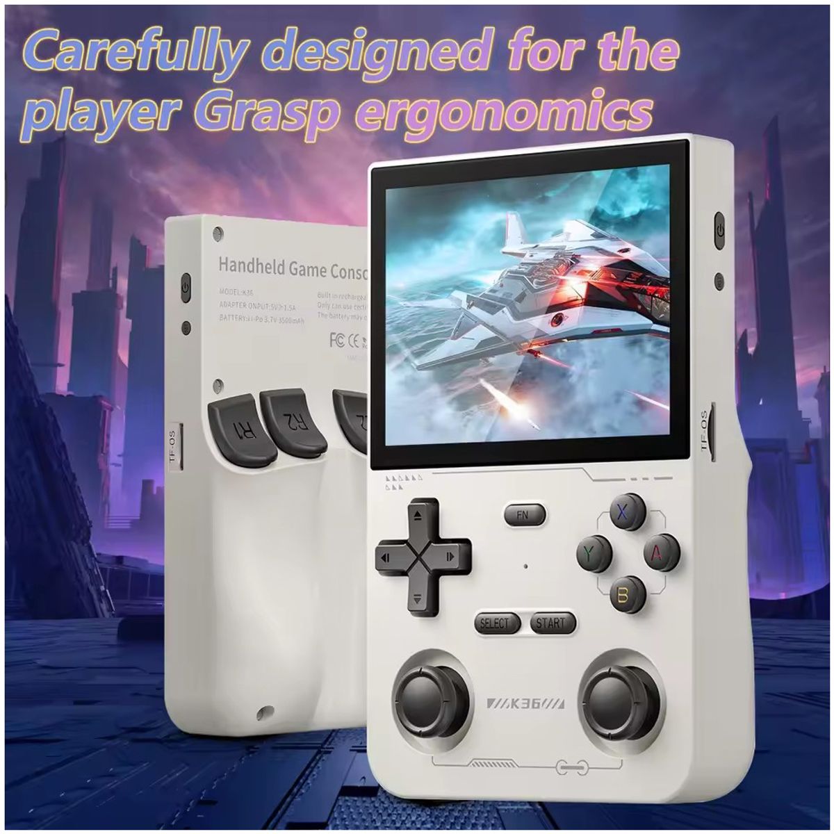 CORRERREY - Consola de juegos portátil K36 simulador de consola de juegos portátil