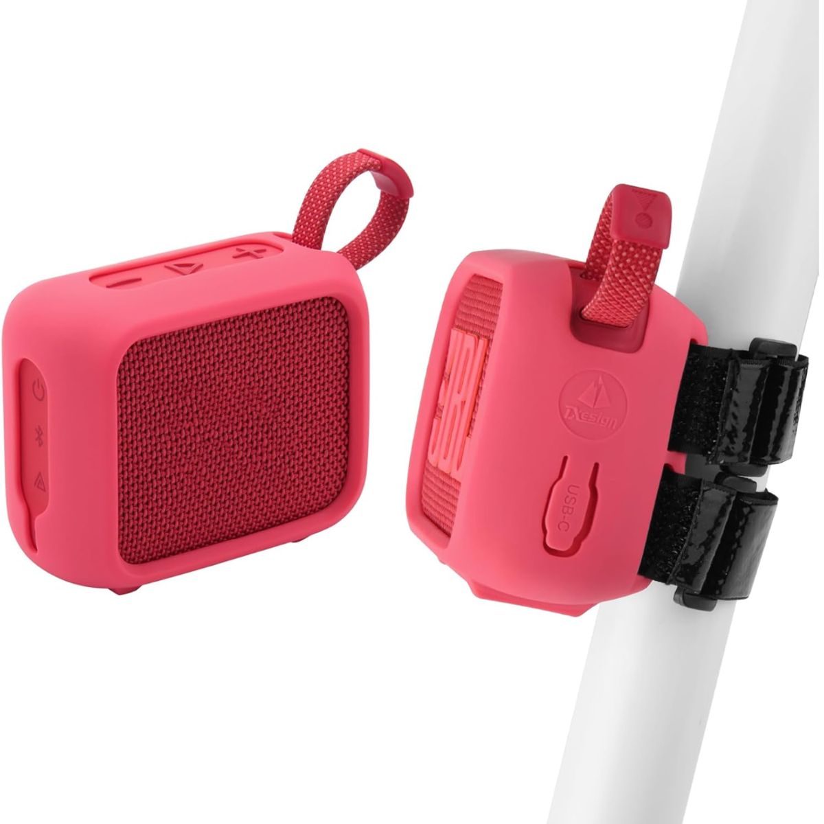 GENERICO - Funda Case De Silicona Con Correa Para Jbl Go 4 rojo