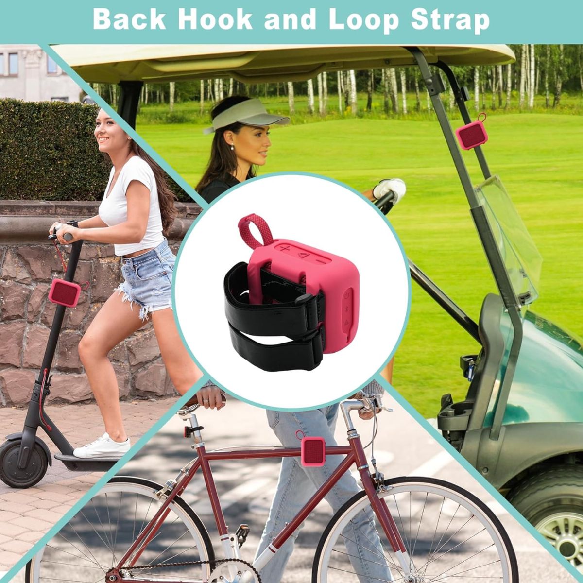 GENERICO - Funda Case De Silicona Con Correa Para Jbl Go 4 rojo