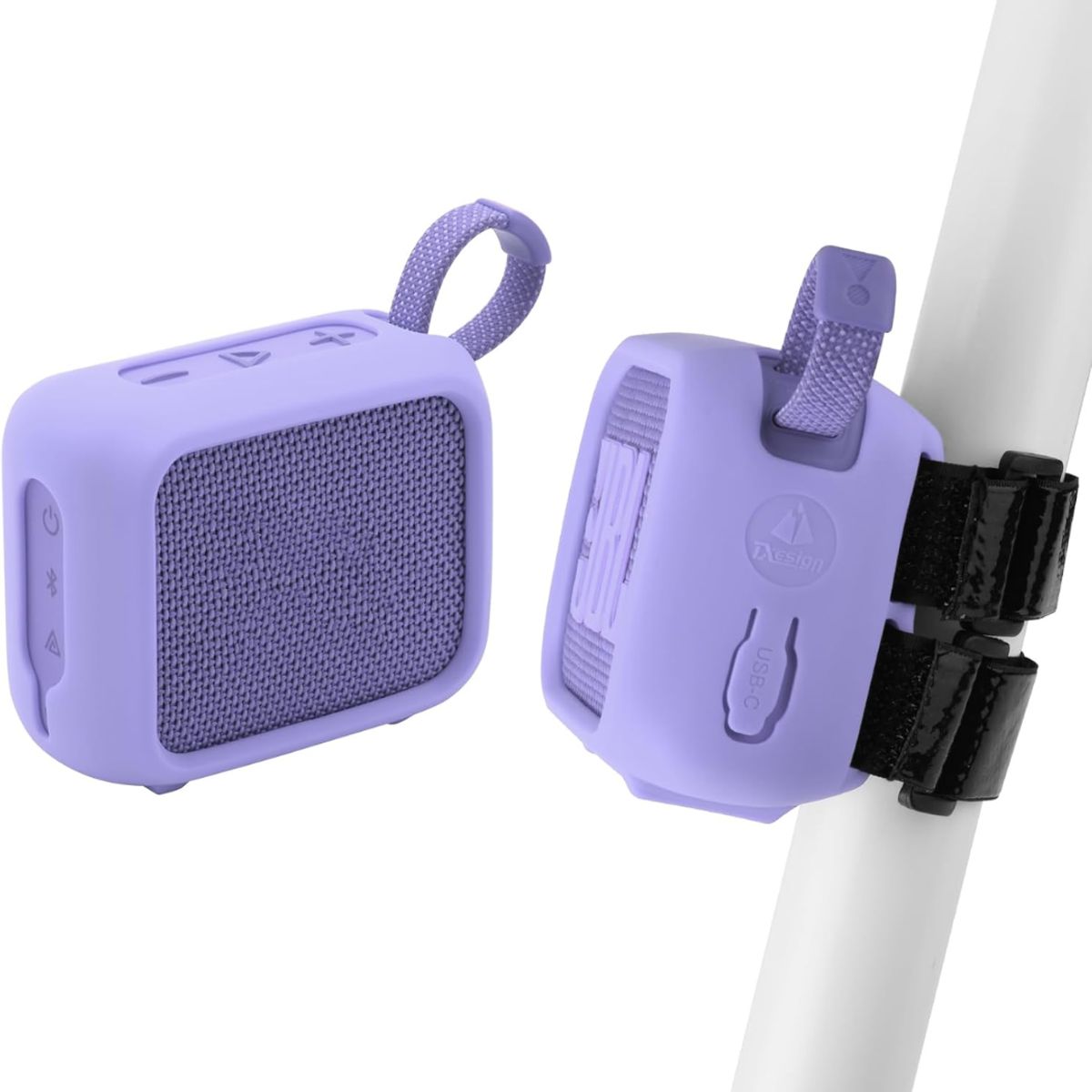 GENERICO - Funda Case De Silicona Con Correa Para Jbl Go 4 Morado