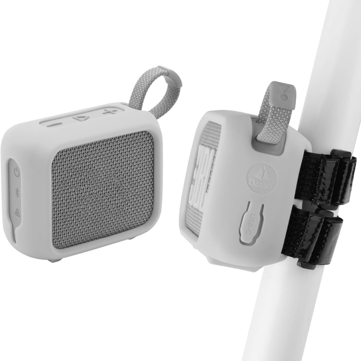 GENERICO - Funda Case De Silicona Con Correa Para Jbl Go 4 gris