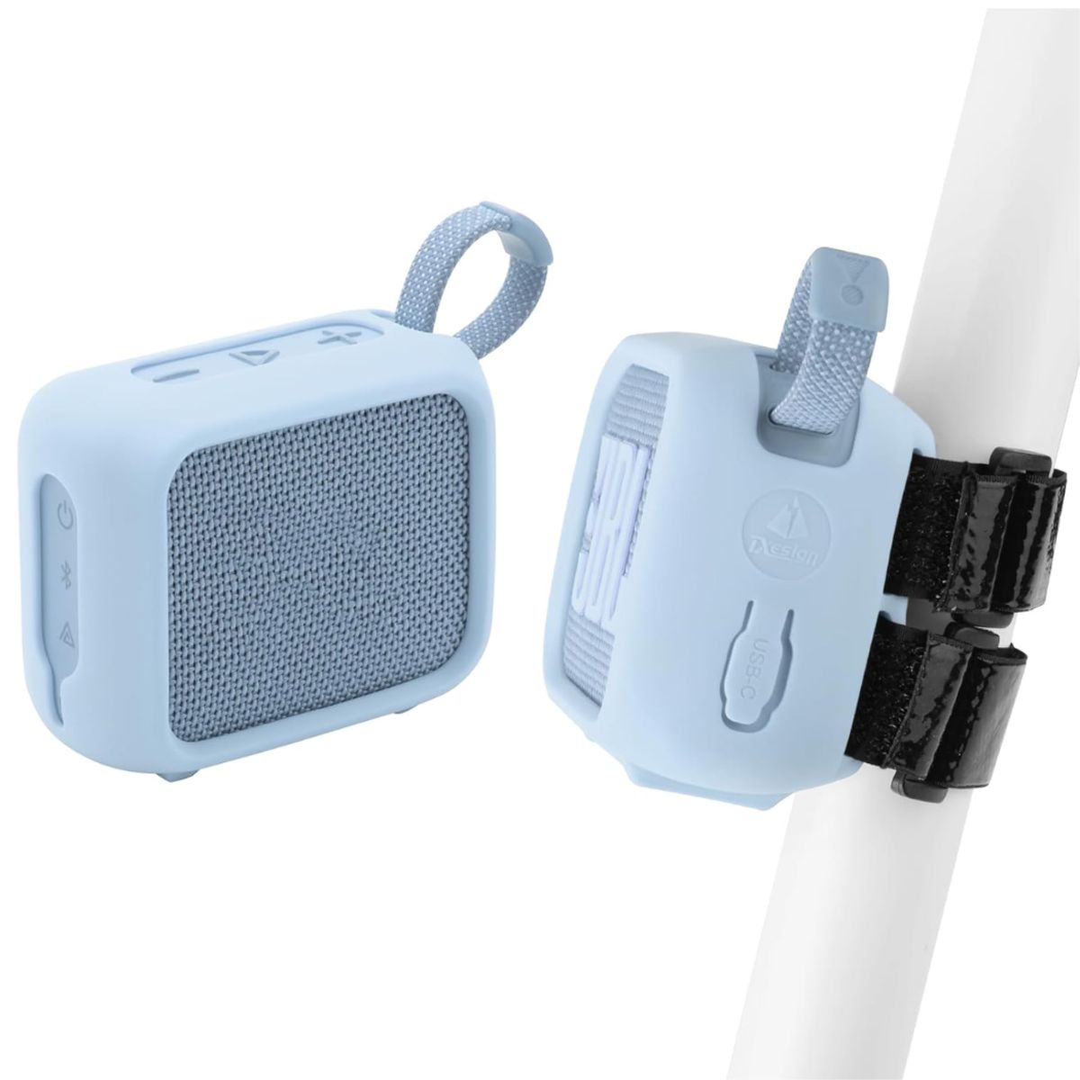 GENERICO - Funda Case De Silicona Con Correa Para Jbl Go 4 celeste