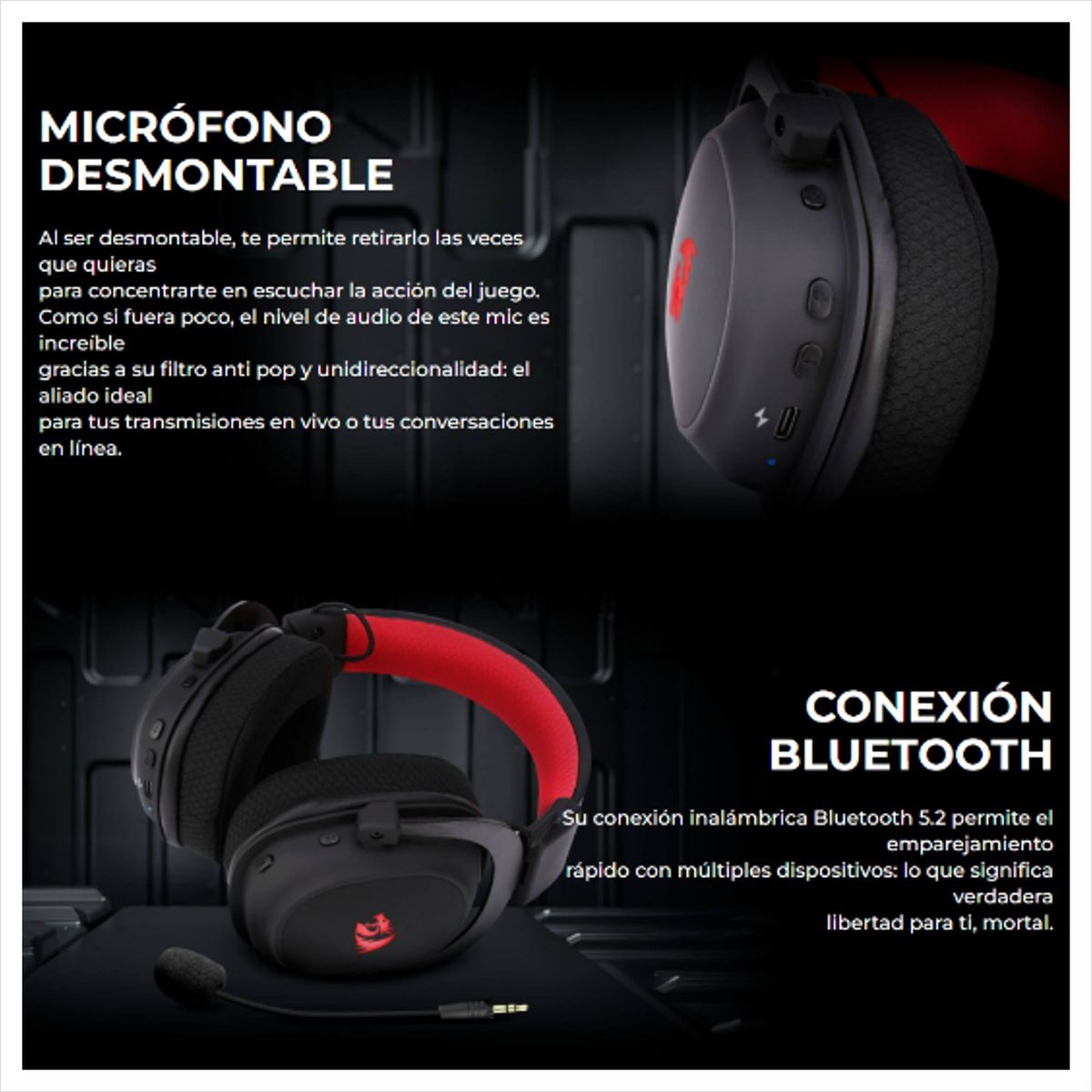 REDRAGON - Audífonos Redragon Zeus X PRO Wireless H510 WL Color Blanco