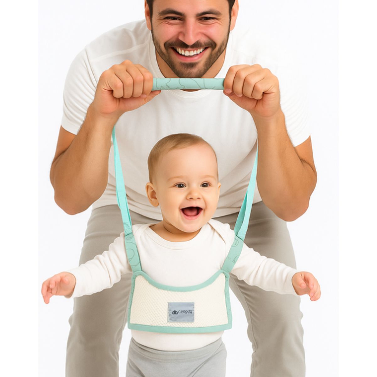 GENERICO - Andador Arnés para Bebé Doble Hombro Verde