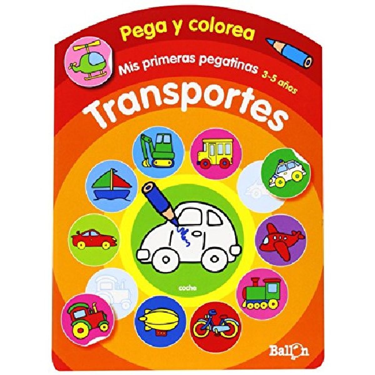 GENERICO - COLOREA Y PEGA LIBRO DE ACTIVIDADES TRANSPORTES