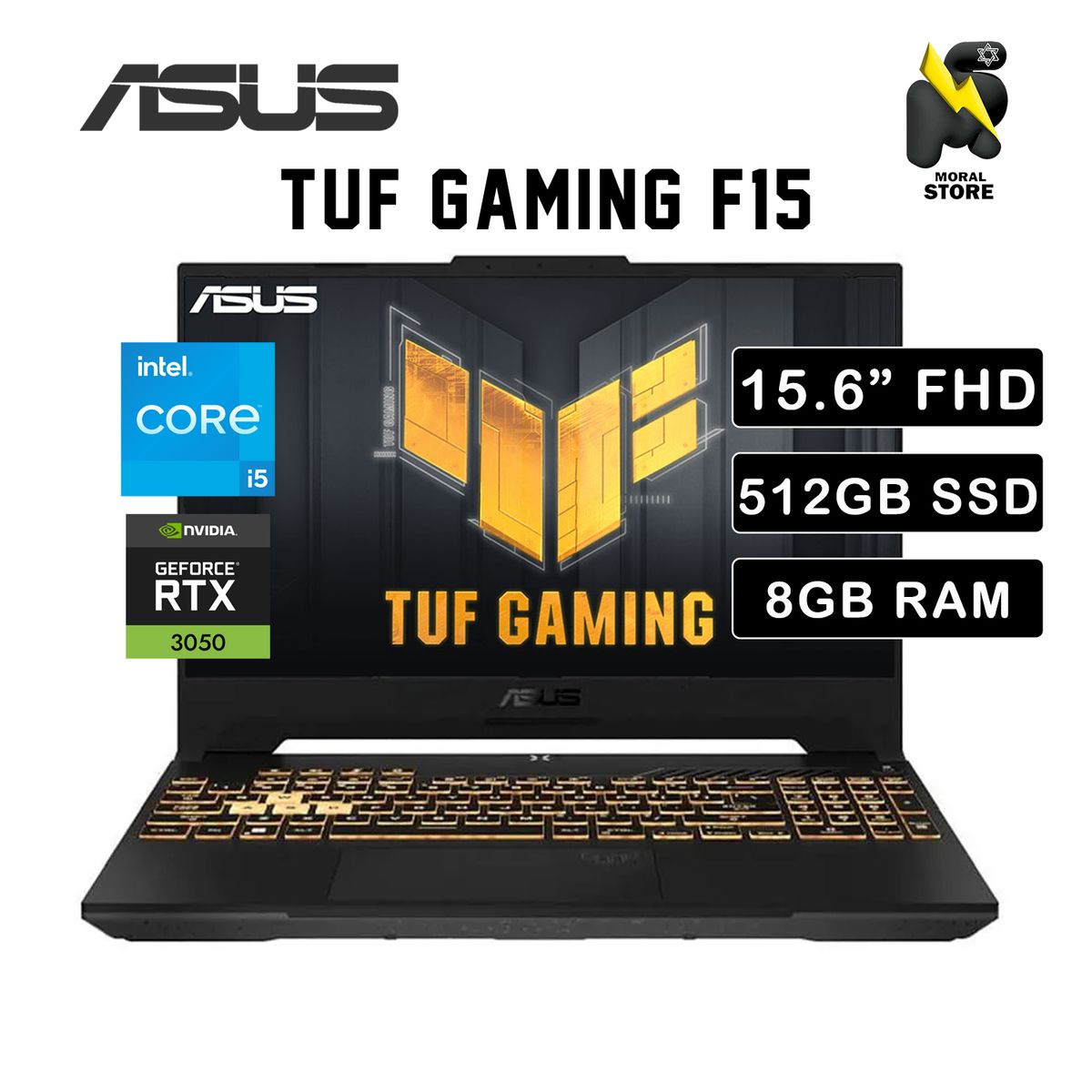 ASUS - ASUS TUF GAMING FX507ZC4 / INTEL CORE i5 -12500H/ 512GB SSD/ 8GB/ RTX 3050 /15.6 LED FHD 144HZ