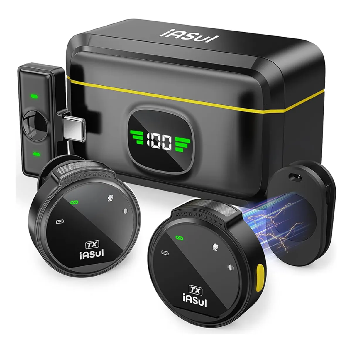 OEM - Micrófono Inalámbrico con Estuche de Carga y Cancelación de Ruido SX21