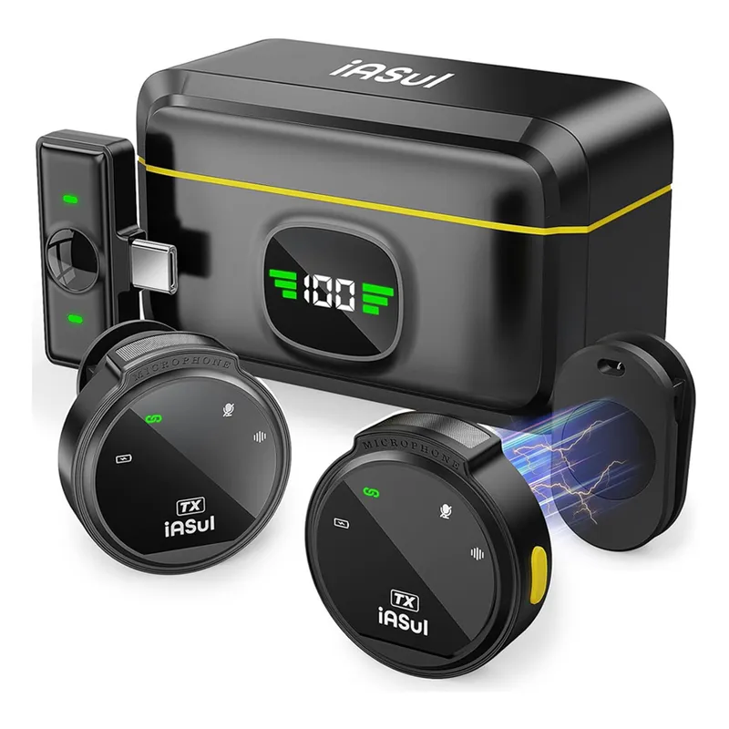 OEM - Micrófono Inalámbrico con Estuche de Carga y Cancelación de Ruido SX21